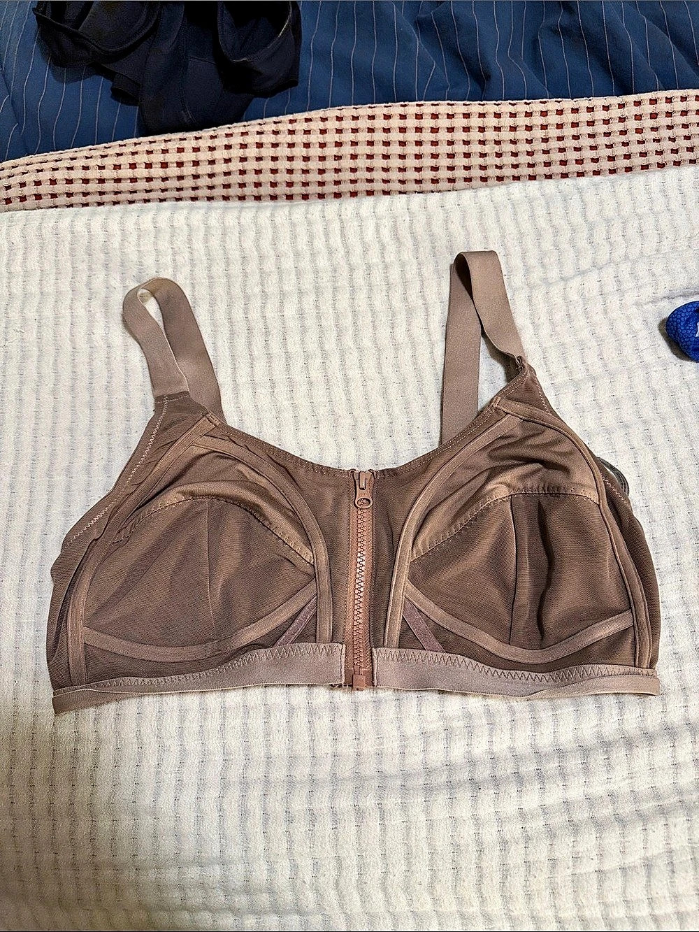 FP Movement Zip Front Bra in Brown